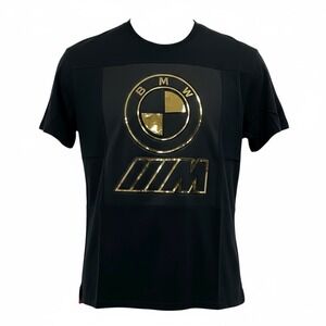 KRISP Black /Gold BMW M Motorsport Logo Graphic T Shirt Womens 3XL (M3)